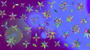 Mor renkli çiçekler. Çiçek desenli eskiz. Tişört baskısı için çiçek boyama rasteriName.