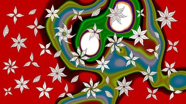 Tekstil, tebrik kartı, boyama kitabı, telefon kılıfı baskısı için kullanılabilir. Etnik Mandala süsü. Raster Henna dövme stili. Hint çiçekli desenli şal desenli..