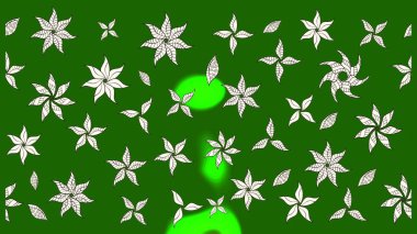 El çizimi. Çiçekli, yapraklı, çiçek desenli eskiz. Raster illüstrasyonu.