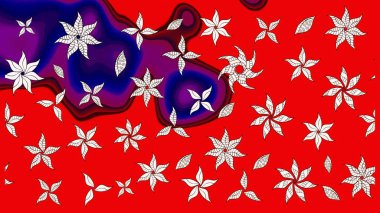 Küçük çiçekteki sevimli çiçek deseni. Robot resim. Raster illüstrasyonu.