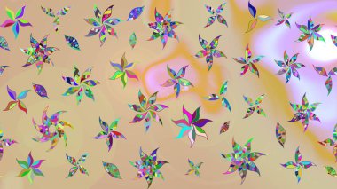 Çizim çiçek deseni duvar kağıdı, web sitesi arka planı, ambalaj kağıdı, davetiye, broşür, afiş veya web sitesi için kullanılabilir. El çizimi Raster çizimi. Parlak elementlerin.