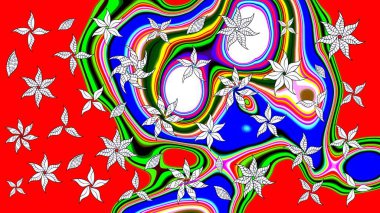 Çiçekli bahar çiçekleri. Küçük çiçekte güzel bir desen. Küçük renkli çiçekler. Moda baskıları için zarif bir şablon. Motley illüstrasyonu.