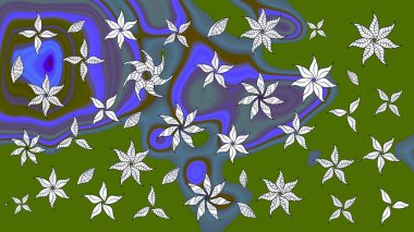 Küçük çiçekteki sevimli çiçek deseni. Raster illüstrasyonu. Tony 'nin kumaş kalıbını çiz. Modaya uygun kumaş deseni.