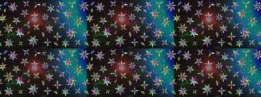 Gri renkli bitkilerden oluşan parlak çiçekli çizim deseni.