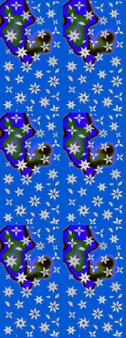 Sketch Floral Pattern in Raster illustration. Fancy fabric pattern. Colour Spring Theme sketch pattern Background. Flat Flower Elements Design.