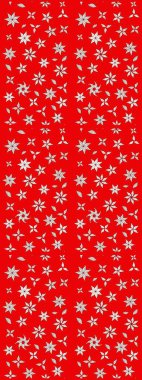 Raster illüstrasyonundaki çiçek desenli çizim. Kırmızı renkte çiçekler. Renkli Bahar Teması eskiz kalıbı. Düz Çiçek Elementleri Tasarımı.