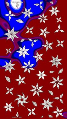 Güzel, parlak, pürüzsüz kumaş, tuval. Eski moda arka plan. Raster illüstrasyonu. Çiçek çelengi. Desen, çizim, çiçek sınırı. Kıvırcık, parlak örgü.