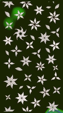 Vadinin gri renkli çiçekleri. Raster çiçek desenleri çiziyor..