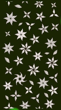 Raster illüstrasyonundaki çiçek desenli çizim. Suluboya tarzında gri renkte çiçekler.