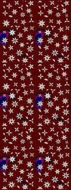 Gömlek, arka plan modelini çiz. Tropik çiçekler. Kırmızı renkte çiçekler.