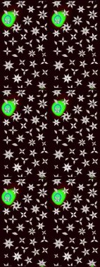 Siyah renklere karalamalar çizilmiş çiçek deseni. Raster illüstrasyonu.