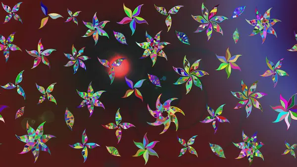 Hint süsü. Renkli süs kenarı. Çizim kalıbı. Mor renklerde. Çiçek duvar kağıdı. Raster illüstrasyonu.