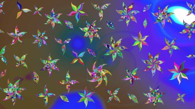 Taslak dekoratif arka plan, çiçek mandala. Çiçek. Raster illüstrasyonu. Kahverengi renklerde.