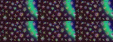 Kahverengi renkli çiçekler. Raster illüstrasyonu. Düz Çiçek Elementleri Tasarımı. Çiçek desenli çizim. Renkli Bahar Teması eskiz kalıbı. Asya tekstil tarzında.