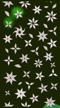 Vadinin gri renkli çiçekleri. Raster çiçek desenleri çiziyor..