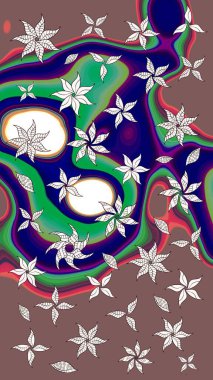 Kahverengi renkli çiçekler. Yumuşak, bahar çiçekli arka plan. Raster çiçek desenli ve çiçekli..