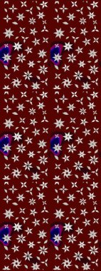 Gömlek, arka plan modelini çiz. Tropik çiçekler. Kırmızı renkte çiçekler.