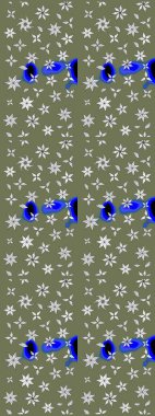 Çiçekli yeşil renkte bir çiçek deseni çiz. Suluboya tarzında yeşil renkte çiçekler.