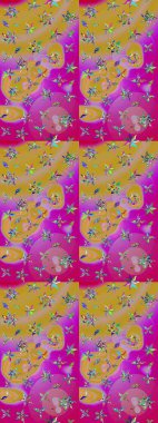 Sarı renkli vadi çiçekleri. Raster çiçek desenleri çiziyor..