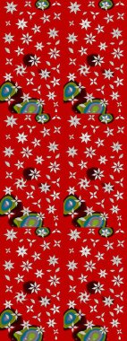 Hediye ambalaj kağıdı, tebrik kartları, posterler ve pankart tasarımı. Raster düz çiçek çizim deseni. Kırmızı renkte çiçekler.