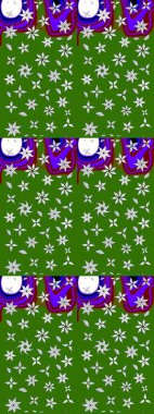 Raster stili kumaş deseni. Çiçekler suluboya çizim deseni.