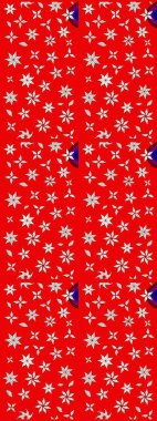 Raster illüstrasyonu. Çiçekli güzel suluboya desen. Kırmızı renklerde.