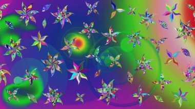 Raster illüstrasyonu. Ultraviyole kumaş deseni. Çizim kalıbı. Organik motif arkaplanı.