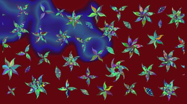 Tony 'nin kumaş kalıbını çiz. Modaya uygun kumaş deseni. Raster illüstrasyonu. Küçük çiçekte sevimli çiçek deseni var..