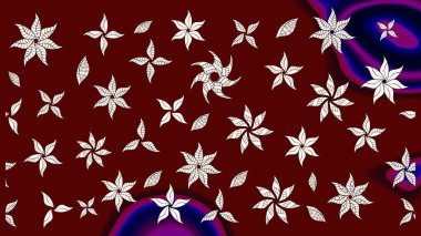 Modaya uygun kumaş deseni. Düz Çiçek Elementleri Tasarımı. Renkli Yaz Temalı eskiz kalıbı. Sevimli çiçek raster deseni.