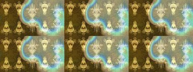 Çiçek deseni. Düz Çiçek Elementleri Tasarımı. Raster illüstrasyonu. Chichi 'nin kumaş kalıbını çiz. Renkli Bahar Teması çizim şablonu.