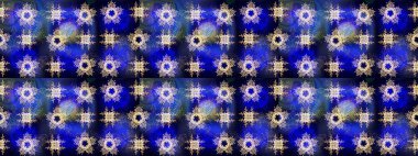 Raster illüstrasyonu. Bokeh mavisi, siyah menekşe ve kar taneleriyle dekoratif Noel arkaplanı.