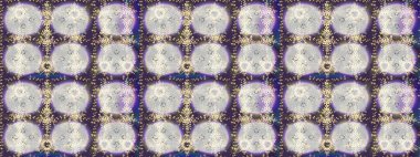 Kar tanesi renkli desen. Snowflakes desen. Raster kar taneleri arka plan. Renk arka plan üzerinde izole soyut kar taneleri ile düz tasarım. Raster illüstrasyon.