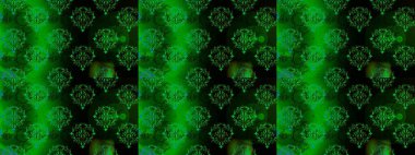 Çiçekli karalama şeklinde Raster çiçek deseni. Yumuşak, yaz çiçekli arka plan. Çiçekler yeşil, siyah ve mavi renkte.