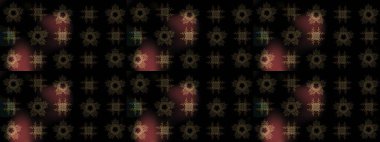 Siyah, kahverengi ve gri renkli kristal kar taneleri. Raster illüstrasyonu.