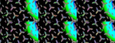 Kış Noel 'inde kar bembeyaz kristal element. Meteoroloji buz koleksiyonu. Raster. Kar Tanesi raster simgesi arka plan siyah, yeşil ve mavi renk. Xmas don kar taneleri izole edilmiş siluet sembolü.