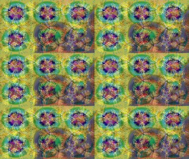 Renkli elementlerle Raster ilginç desen.