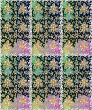 Gri renkli ve altın elementli altın desenli. Klasik altın desenli çizim. Raster geleneksel oryantasyon süsü.