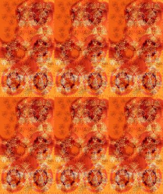 Turuncu, kırmızı ve sarı ikon silueti. Kar tanesi kışı turuncu, kırmızı ve sarı renklerde yalıtılmış. Raster illüstrasyonu. Kutlamanın sembolü. Noel tasarımı için. Yeni yıl işareti.