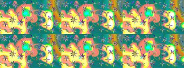 Raster illüstrasyonu. Egzotik çiçekler, mavi renkler üzerine botanik parlak klasik doğa. Klasik tropikal doğal elementlerin suluboya seti.