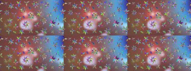 Parlak renkli çiçekleri ve kahverengi renkli yaprakları olan harika bir çiçek deseni. Modern çiçek arkaplanı. Moda baskıları için zarif bir şablon. Halk stili.