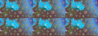 Renkli Bahar Teması eskiz kalıbı. Raster illüstrasyonundaki çiçek desenli çizim. Düz Çiçek Elementleri Tasarımı. Güzel kumaş deseni.