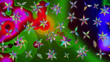Çiçek arkaplan. Güzel kumaş deseni. Çizim raster deseni.