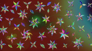 Kahverengi renkli çiçekler. Küçük çiçekte sevimli çiçek deseni var..