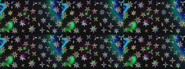 Tomurcukları papatya çiçekleri olan sevimli bir çiçek deseni. Eskiz geçmişi. Eski usul. Kumaş, tekstil, duvar kağıdı baskısı için. Raster illüstrasyonu. Miles Fleur, dandik süs.