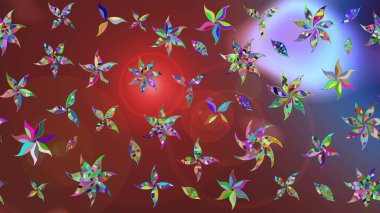 Raster - stok. Kahverengi çiçekli eskiz deseni, suluboya çiçek deseni, sevimli çiçek, duvar kağıdı, kart veya kumaş için fayanslı.