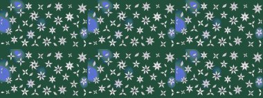 El yapımı çiçek ve bitki koleksiyonu. Şirin karalamalı çiçek desenli çizim. Eskiz stili yeşil renkler. Raster illüstrasyonu. Raster illüstrasyonu.