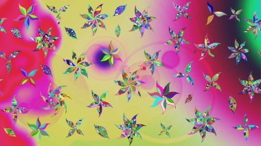 Tarafsız renklerde yaz çiçekleri. Raster deseni. Küçük çiçekteki sevimli çiçek deseni. Raster illüstrasyonu.