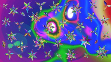 Manzaralı çiçek deseni. Çiçek kompozisyonu, el boyası, hassas şablon. Sevgililer günü ve tebrik kartı konsepti için şık bir davetiye. Üst görünüm, yumuşak mavi renk biçimi.