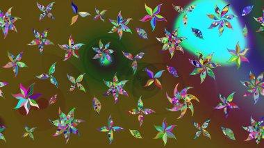 Egzotik çiçekler, botanik, yeşil renklerdeki parlak klasik doğa. Klasik tropikal doğal elementlerin suluboya seti. Raster illüstrasyonu.