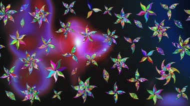 Gri renkli çiçekler. Çiçekli karalama şeklinde Raster çiçek deseni. Yumuşak, bahar çiçekli arka plan.